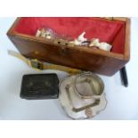 A box containing various watches, Wade Disney figures, costume jewellery etc.