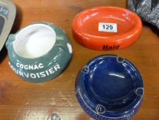 Three various ashtrays - one Royal Doulton and one Carlton Ware