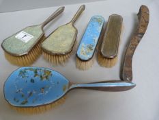 Various pieces of hallmarked dressing table sets etc