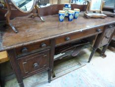 A William IV mahogany sideboard A/F