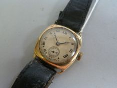 A 9ct Gold gents wristwatch