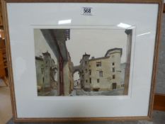 'St Emilion' watercolour by John Newberry RWS - from Canterbury Gallert, Datchet