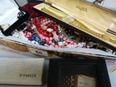 A quantity of various costume jewellery, watches etc.