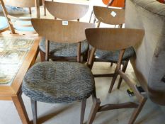 A set of four retro dining chairs