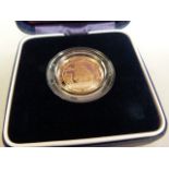 A 22ct gold proof Jersey £25 coin- this features HMS Victory on the reverse,Ltd. Edition 2500,