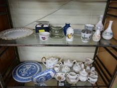 A quantity of Spode, Wedgwood, Royal Worcester etc - 2 shelves