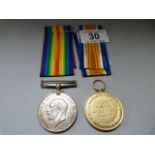 2 WW1 medals presented to Sapper G Stedman, Royal Engineers