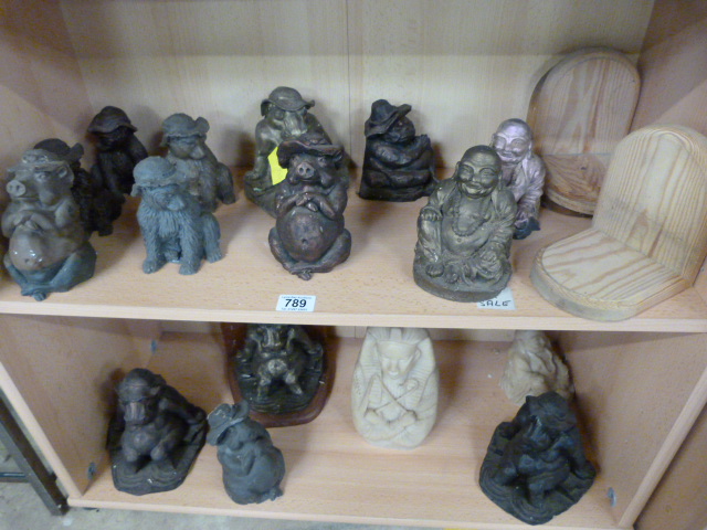 A large quantity of Resin figures on two shelves - Image 2 of 2