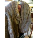 A fur coat and stole ( size 18) by Edelson