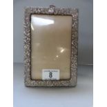 A hallmarked silver photo frame