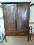 Mahogany wardrobe with drawers under