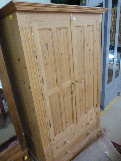 A pine double wardrobe - Image 2 of 2