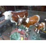 A Beswick bull (Champion of Champions) and 2 others A/F