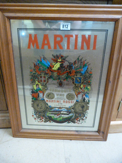 An advertising mirror advertising Martini