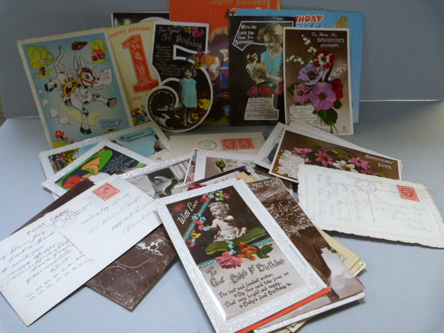 A quantity of vintage Birthday cards including Disney - Image 2 of 2