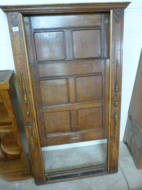 A panelled oak dumbwaiter