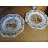 A pair of Bairnsfather plates depicting WW1 comical scenes