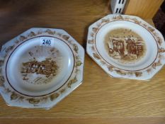 A pair of Bairnsfather plates depicting WW1 comical scenes