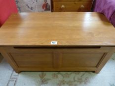 An oak blanket box