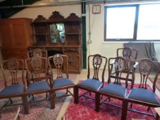 A set of 8 mahogany dining chairs including two carvers ( no pads in carvers)