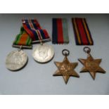 Set of four WW2 medals- Defence medal, war medal, 1939-45 star and Burma star