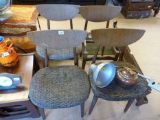 A set of four retro dining chairs