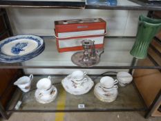 A part tea set, various china etc.
