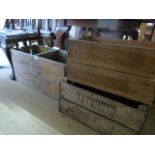 Three vintage crates