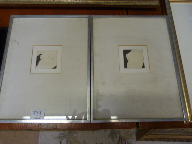 A pair of Sheila Oliner 2/25 & 2/25 framed nude