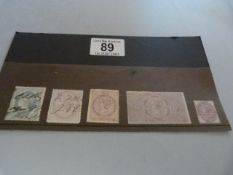 5 x Victorian revenue stamps