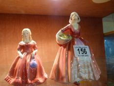 A Royal Doulton figure "Janet" and a Paragon figure