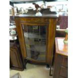 Edwardian Display Cabinet with leaded light features.