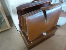 A Cutlery chest presented by the National Gas Board for service and two various briefcases