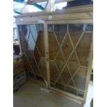 A Pine glass fronted display cabinetA/F