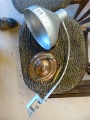 French worklight & French copper and brass teapot