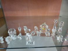 A quantity of Swarovski crystal glass animals