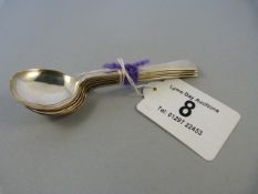 Five matching hallmarked silver teaspoons - 50.3g