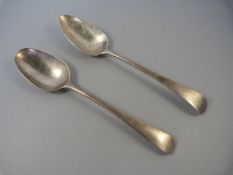 A hallmarked silver table spoon dated 1801, London and one other dated 1781- total weight 127.8g