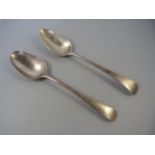 A hallmarked silver table spoon dated 1801, London and one other dated 1781- total weight 127.8g