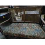 An oak frames Bergere style sofa