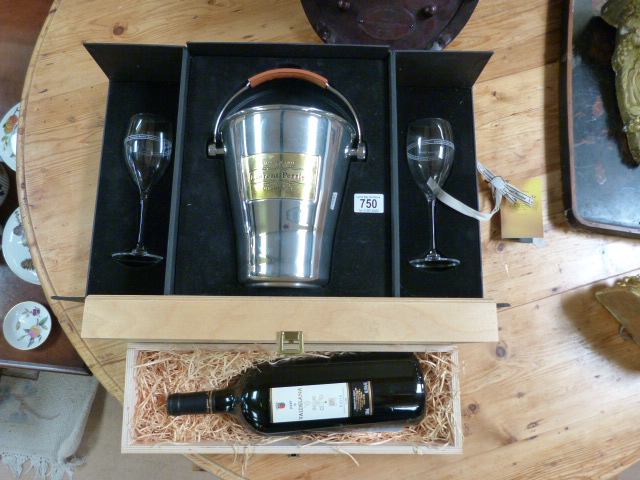 A Laurent - Perrier boxed champagne bucket with two matching glasses and a Boxed bottle of JUDIT - Image 2 of 3