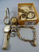 A small quantity of watches, Rolled gold bracelet etc.