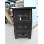 A three drawer chest