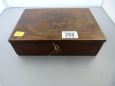 A Georgian mahogany stamp box