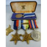 Medals: The 1939 - 1945 Star and the Atlantic Star (with France and Germany bar) with General