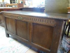 An antique oak coffer