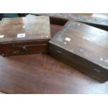2 Victorian rosewood jewellery boxes A/F