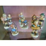 8 various Hummel figurines (1 A/F)