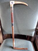 A silver mounted riding crop