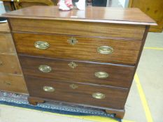 A Mahogany chest of three drawers